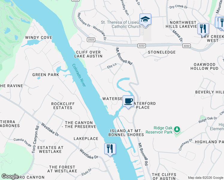 map of restaurants, bars, coffee shops, grocery stores, and more near 5324 Tortuga Trail in Austin