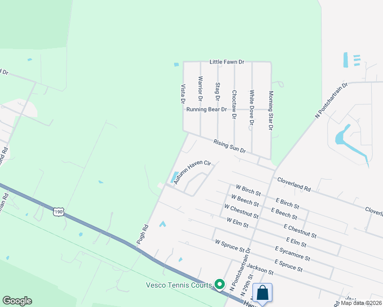 map of restaurants, bars, coffee shops, grocery stores, and more near 120 Misty Creek Drive in Lacombe