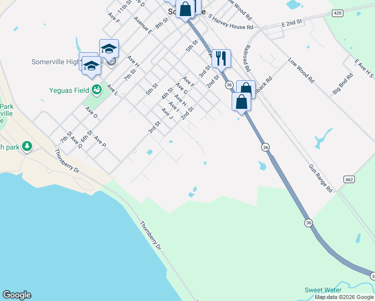 map of restaurants, bars, coffee shops, grocery stores, and more near 109 Avenue J in Somerville