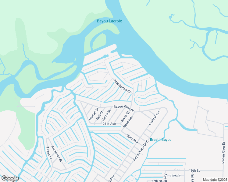 map of restaurants, bars, coffee shops, grocery stores, and more near 11074 Luzon Street in Bay St. Louis