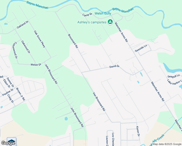 map of restaurants, bars, coffee shops, grocery stores, and more near 38637 David Drive in Prairieville