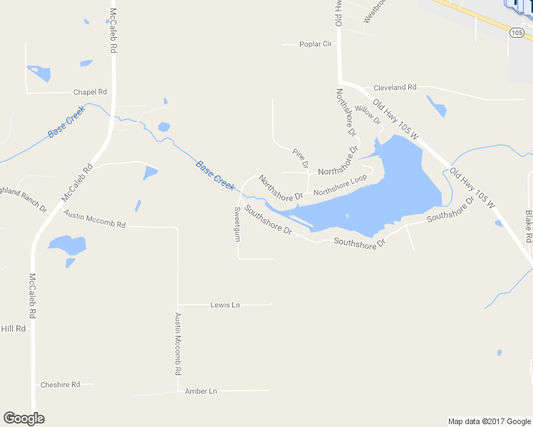 map of restaurants, bars, coffee shops, grocery stores, and more near 13396 Southshore Drive in Conroe