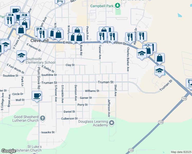 map of restaurants, bars, coffee shops, grocery stores, and more near 701 Willow Avenue in Cleveland