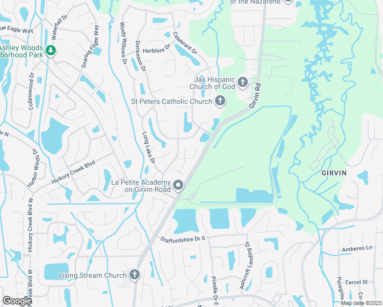 map of restaurants, bars, coffee shops, grocery stores, and more near 868 Candleknoll Lane in Jacksonville