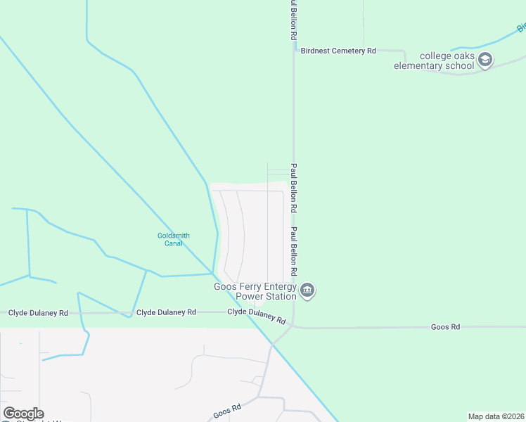 map of restaurants, bars, coffee shops, grocery stores, and more near 2032 Paul Bellon Road in Lake Charles