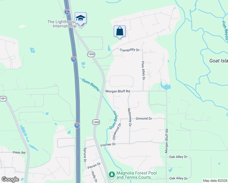 map of restaurants, bars, coffee shops, grocery stores, and more near 102 Taylor Drive in Pearl River