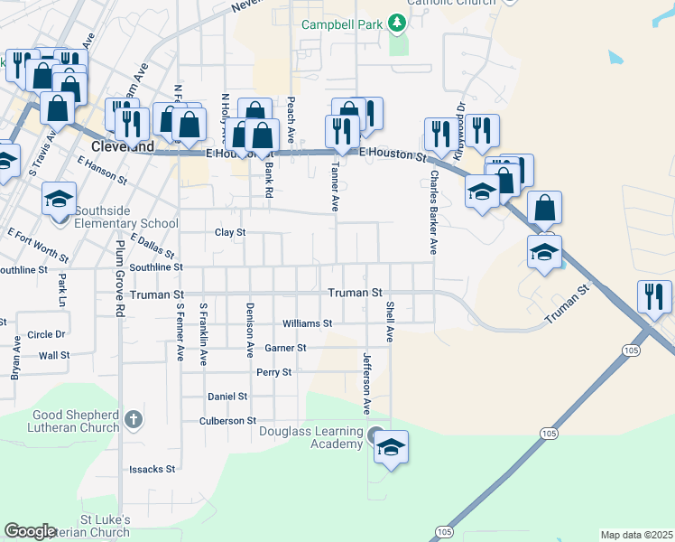 map of restaurants, bars, coffee shops, grocery stores, and more near 701 Willow Avenue in Cleveland