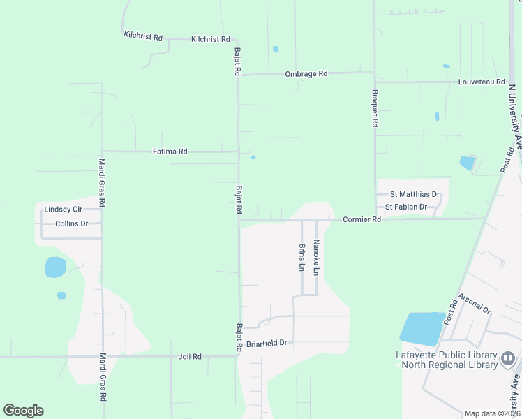 map of restaurants, bars, coffee shops, grocery stores, and more near 534 Cormier Road in Carencro