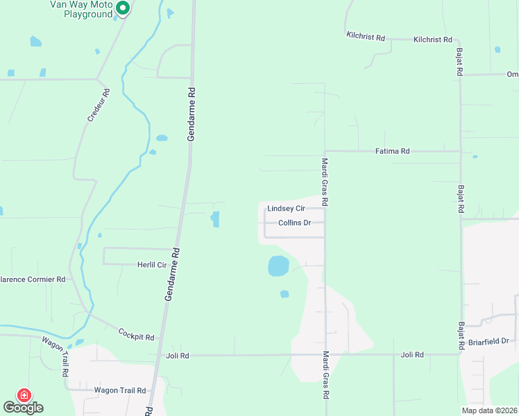 map of restaurants, bars, coffee shops, grocery stores, and more near 136 Lindsey Circle in Carencro