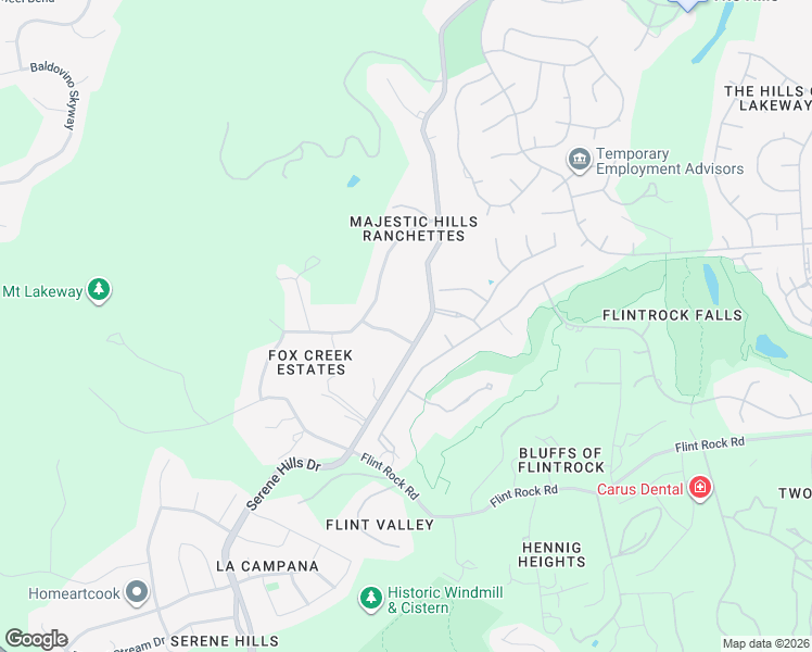 map of restaurants, bars, coffee shops, grocery stores, and more near 17002 Splendor Pass in Austin