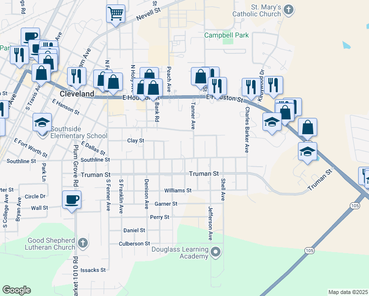 map of restaurants, bars, coffee shops, grocery stores, and more near 503 Willow Avenue in Cleveland