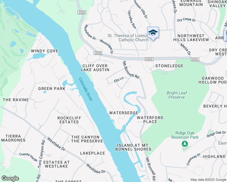 map of restaurants, bars, coffee shops, grocery stores, and more near 5414 Mountain Cedar Cove in Austin