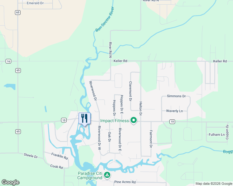 map of restaurants, bars, coffee shops, grocery stores, and more near 7764 Hoppes Drive East in Foley