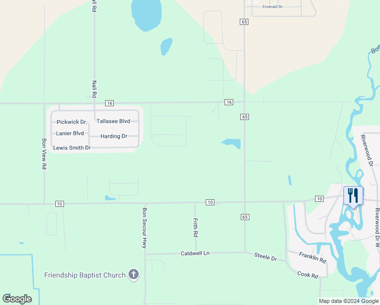 map of restaurants, bars, coffee shops, grocery stores, and more near 7713 Mandalay Circle in Foley