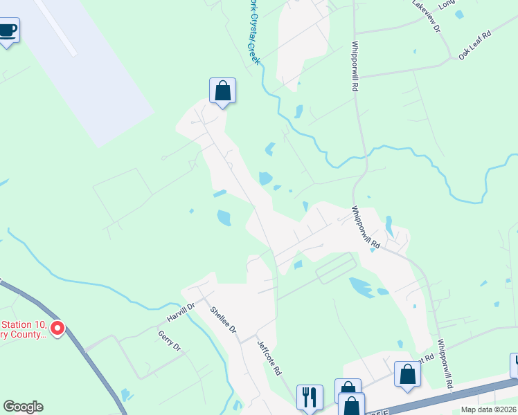 map of restaurants, bars, coffee shops, grocery stores, and more near 2078 Jeffcote Road in Conroe