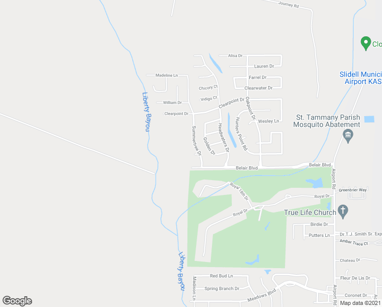 map of restaurants, bars, coffee shops, grocery stores, and more near 1008 Eban Court in Slidell