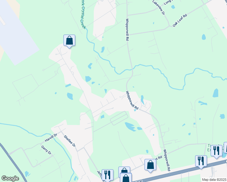map of restaurants, bars, coffee shops, grocery stores, and more near 2100 Hill Top Court in Conroe