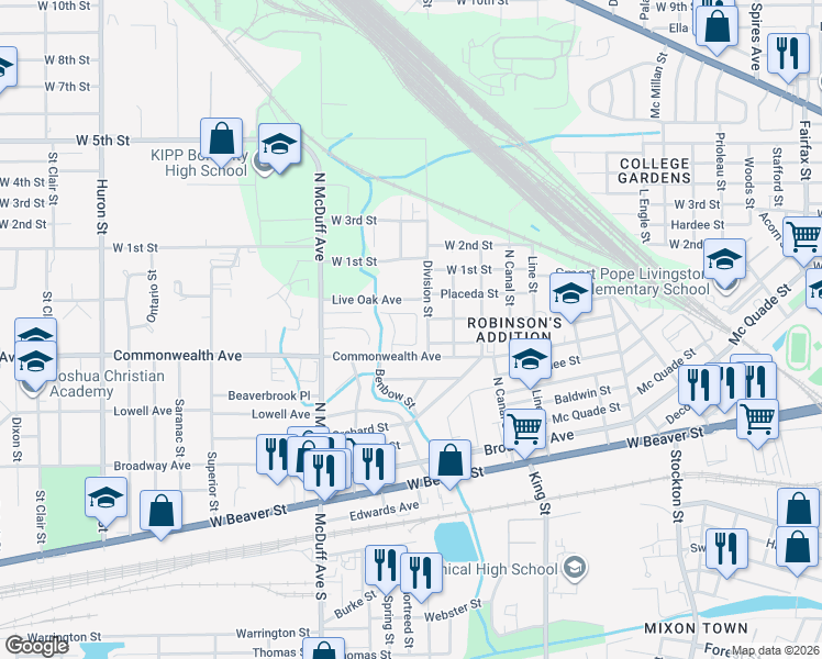 map of restaurants, bars, coffee shops, grocery stores, and more near 1030 Westbrook Circle East in Jacksonville