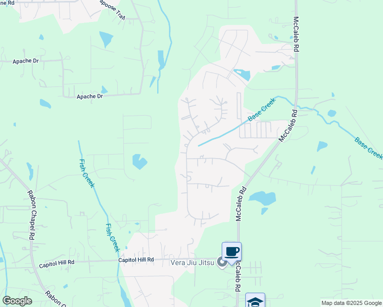 map of restaurants, bars, coffee shops, grocery stores, and more near 14760 Highland Ranch Drive in Montgomery