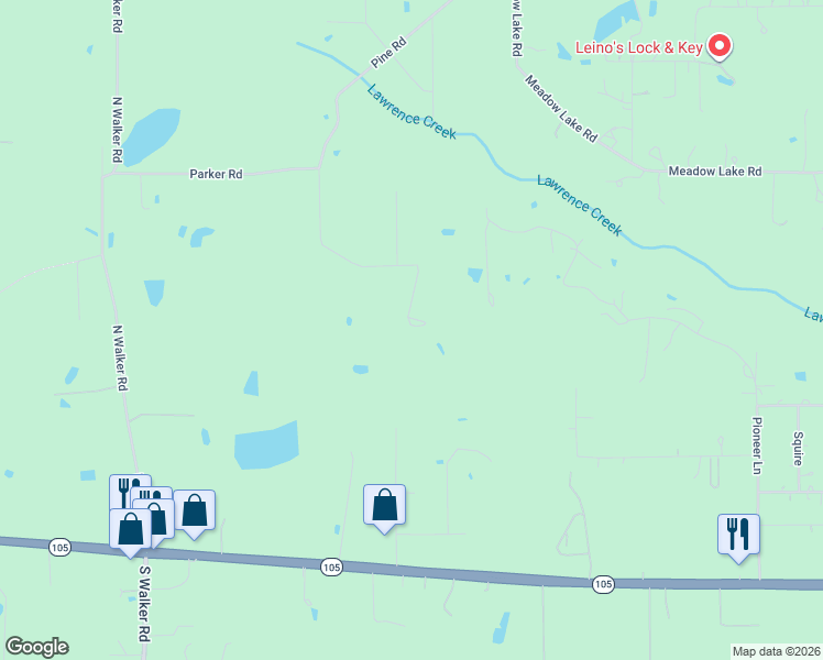 map of restaurants, bars, coffee shops, grocery stores, and more near 1785 Pine Road in Cleveland