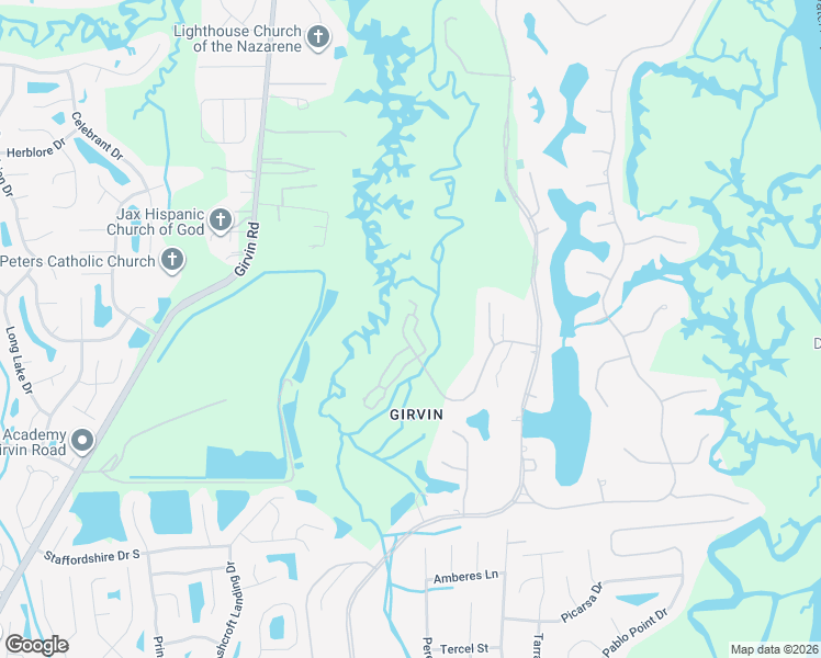 map of restaurants, bars, coffee shops, grocery stores, and more near 13359 Princess Kelly Drive in Jacksonville