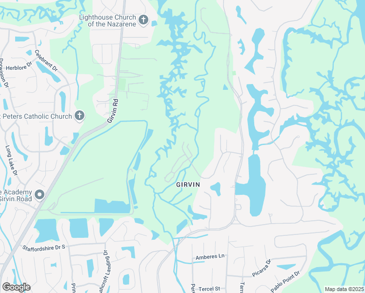 map of restaurants, bars, coffee shops, grocery stores, and more near 13359 Princess Kelly Drive in Jacksonville