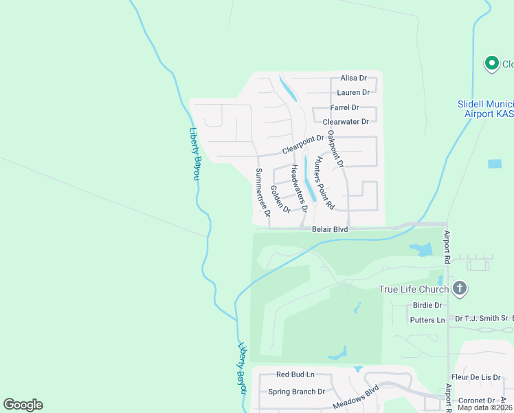 map of restaurants, bars, coffee shops, grocery stores, and more near 1004 Eban Court in Slidell