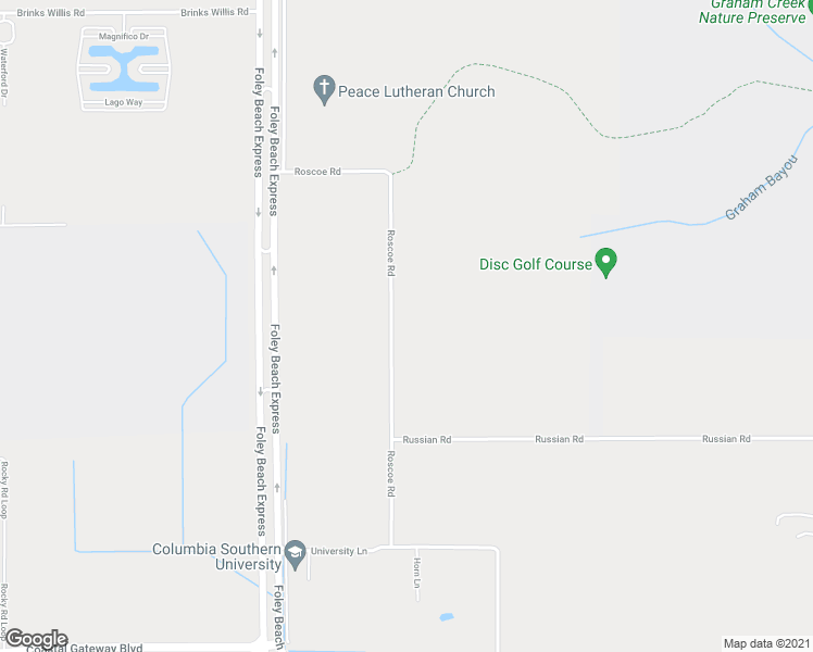 map of restaurants, bars, coffee shops, grocery stores, and more near 7792 Roscoe Road in Gulf Shores