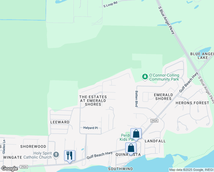 map of restaurants, bars, coffee shops, grocery stores, and more near 3329 Tiller Court in Pensacola