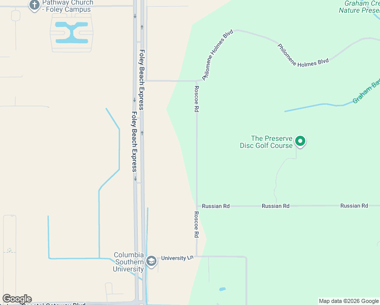 map of restaurants, bars, coffee shops, grocery stores, and more near 7792 Roscoe Road in Gulf Shores