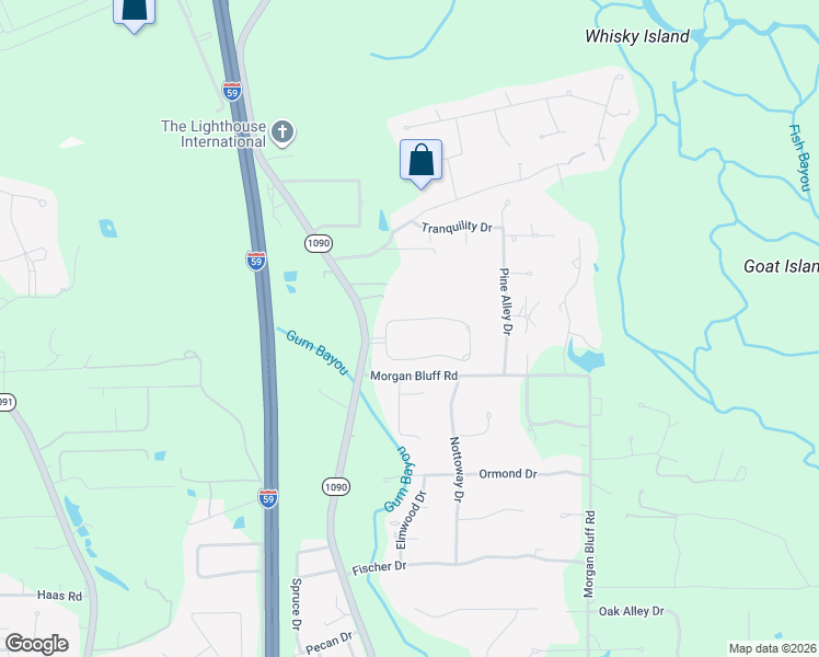 map of restaurants, bars, coffee shops, grocery stores, and more near 1005 Forest Ridge Loop in Pearl River