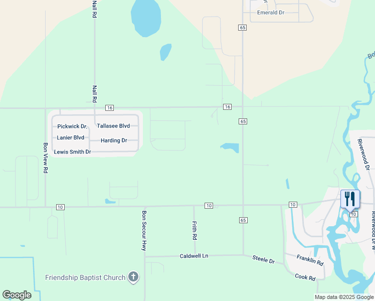 map of restaurants, bars, coffee shops, grocery stores, and more near 7713 Mandalay Circle in Foley