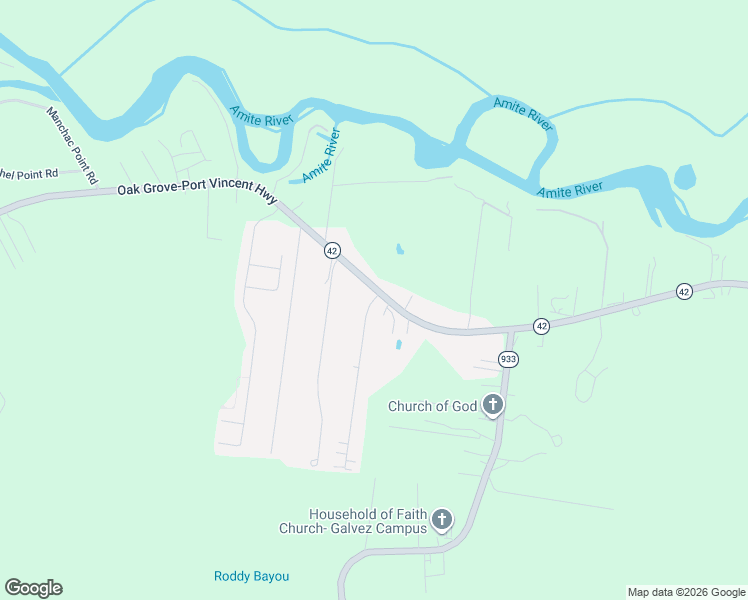 map of restaurants, bars, coffee shops, grocery stores, and more near 18230 Beechwood Subd Road in Prairieville
