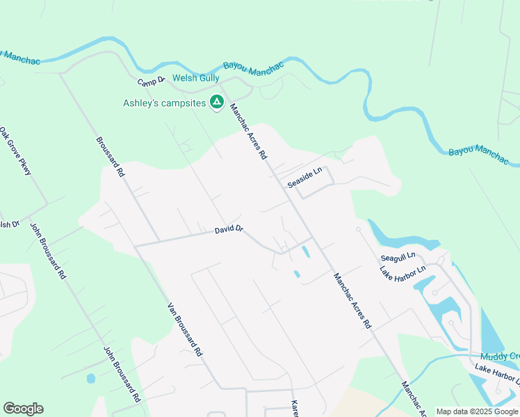 map of restaurants, bars, coffee shops, grocery stores, and more near 18577 Manchac Acres Road in Prairieville