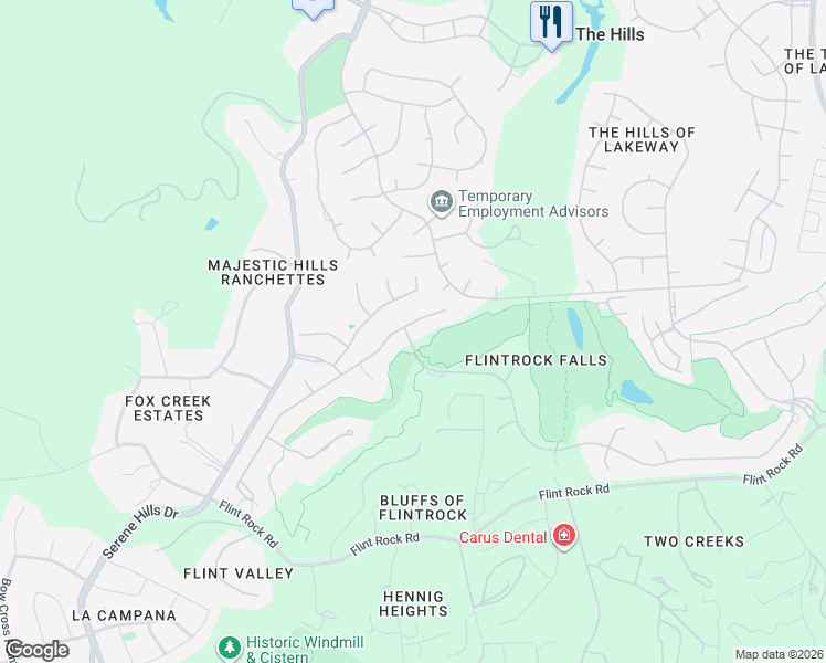 map of restaurants, bars, coffee shops, grocery stores, and more near 502 Black Wolf Run in Austin