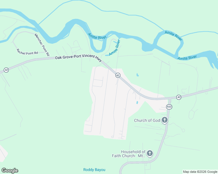 map of restaurants, bars, coffee shops, grocery stores, and more near 18268 Bill Morgan Road in Prairieville