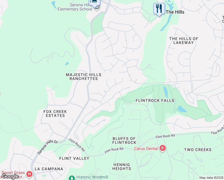 map of restaurants, bars, coffee shops, grocery stores, and more near 302 Indianwood Drive in Austin