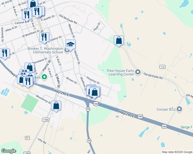 map of restaurants, bars, coffee shops, grocery stores, and more near 132 Jackson Street in Elgin