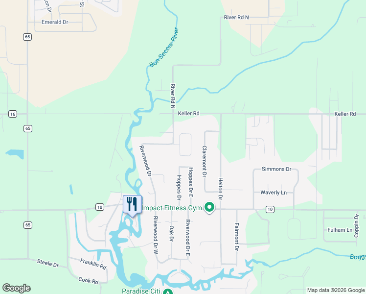 map of restaurants, bars, coffee shops, grocery stores, and more near 20033 Riverbend Loop in Foley