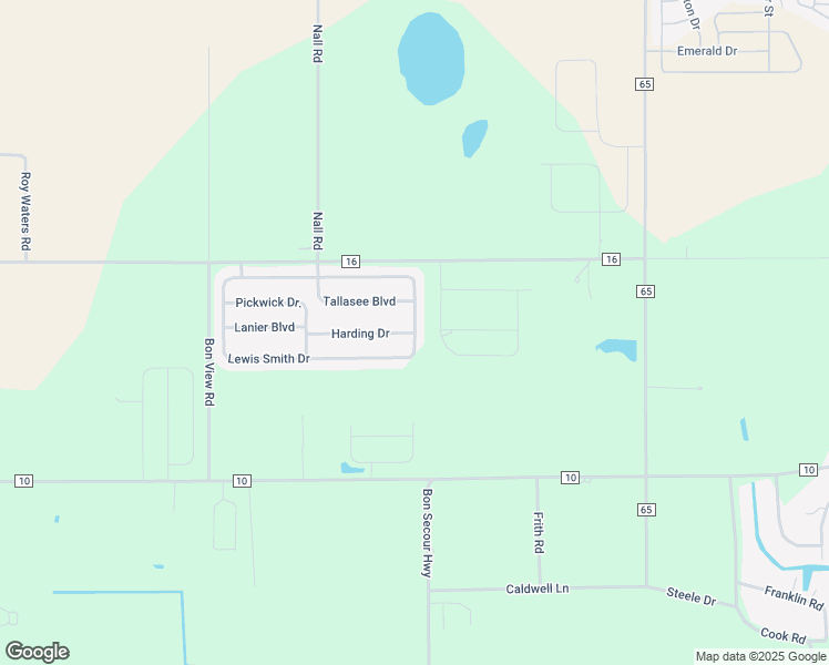 map of restaurants, bars, coffee shops, grocery stores, and more near Harding Drive in Foley