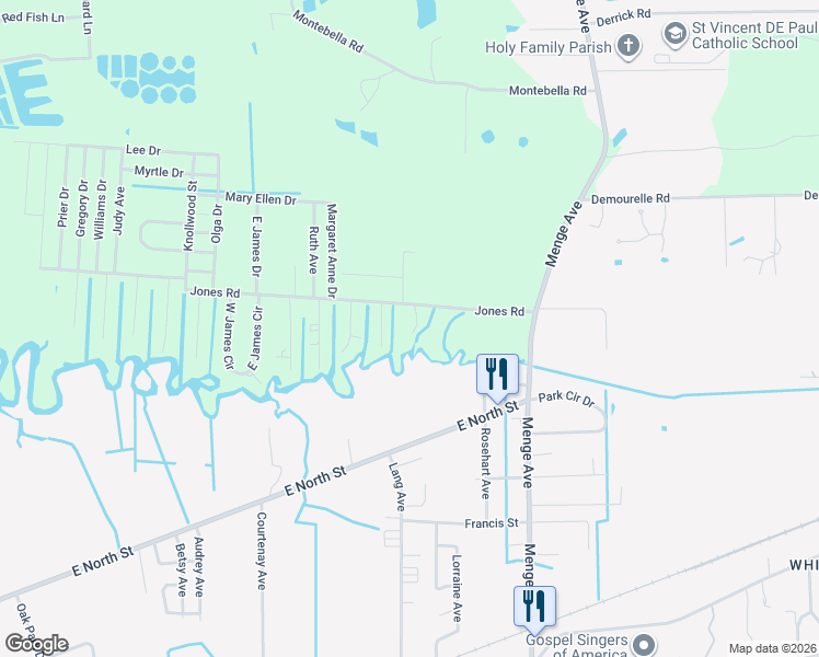 map of restaurants, bars, coffee shops, grocery stores, and more near 23045 Jones Rd in Pass Christian
