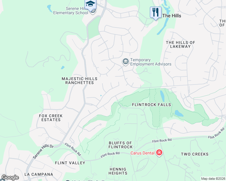 map of restaurants, bars, coffee shops, grocery stores, and more near 312 Indianwood Drive in Austin