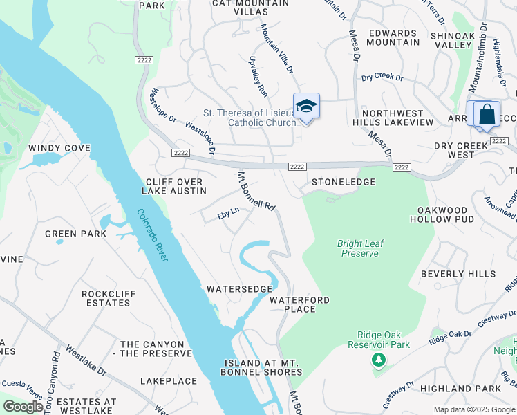 map of restaurants, bars, coffee shops, grocery stores, and more near 5431 Tortuga Trail in Austin