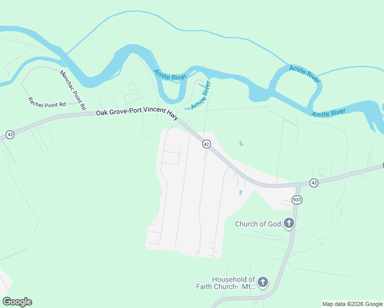 map of restaurants, bars, coffee shops, grocery stores, and more near 18268 Bill Morgan Road in Prairieville