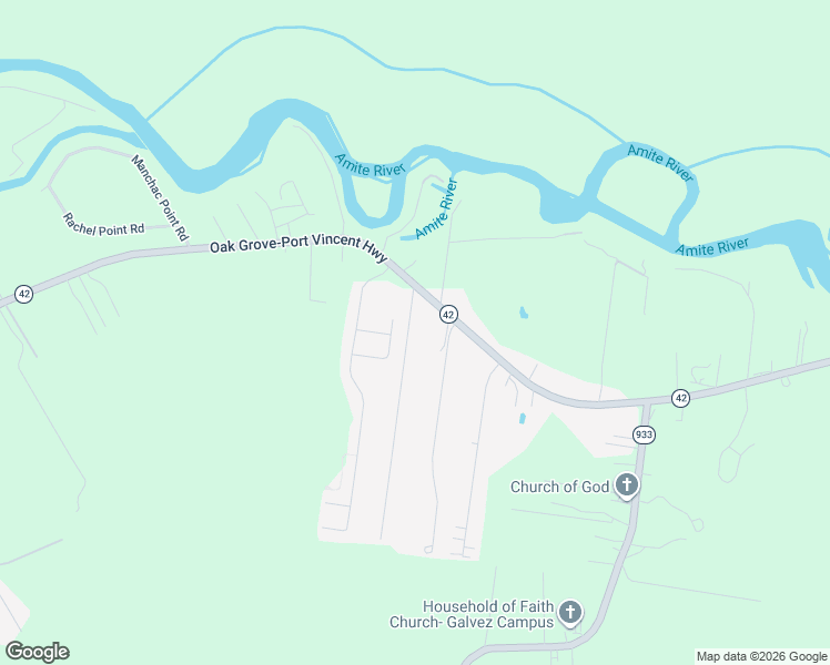 map of restaurants, bars, coffee shops, grocery stores, and more near 18268 Bill Morgan Road in Prairieville