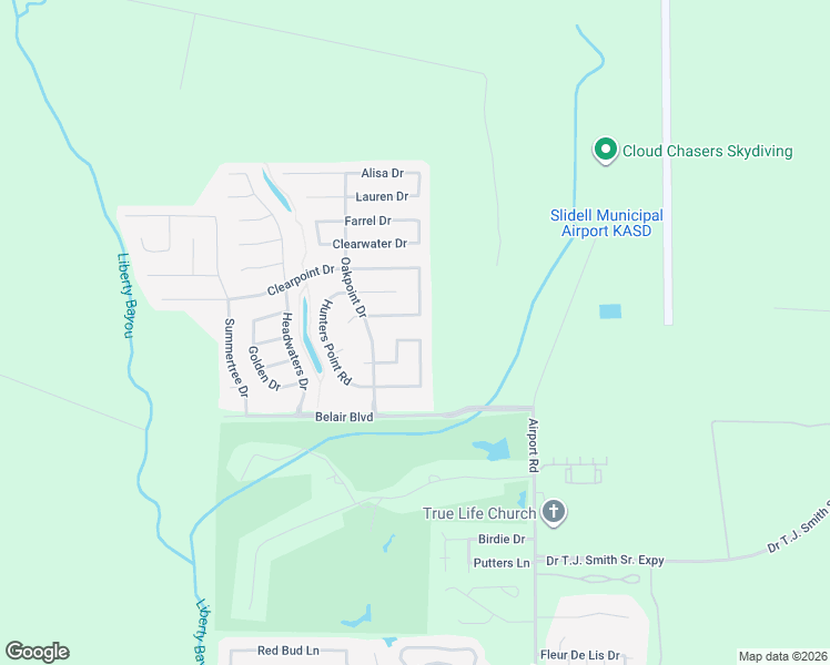map of restaurants, bars, coffee shops, grocery stores, and more near 6716 Heights Lane in Slidell