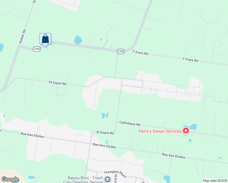map of restaurants, bars, coffee shops, grocery stores, and more near 818 Saint Esprit Road in Carencro