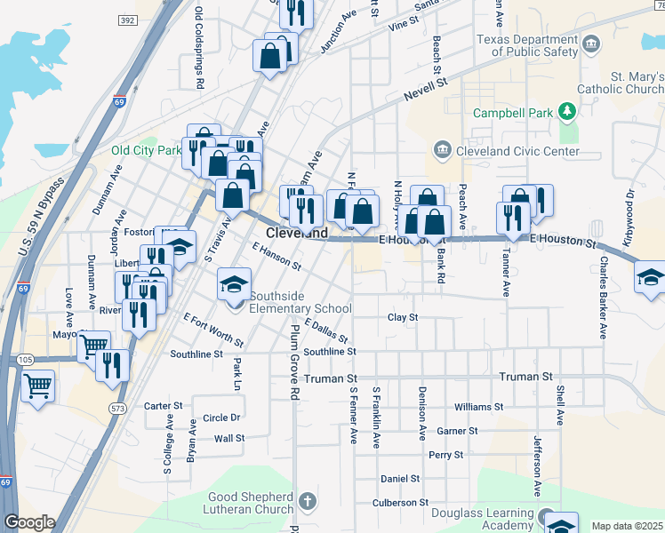 map of restaurants, bars, coffee shops, grocery stores, and more near 106 Taft Avenue in Cleveland