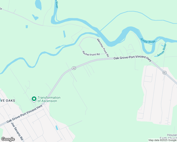 map of restaurants, bars, coffee shops, grocery stores, and more near 9 Blanche Road in Prairieville