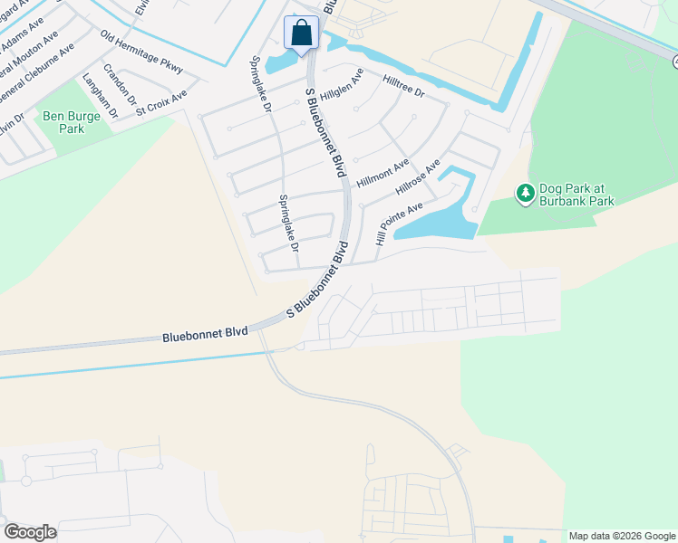 map of restaurants, bars, coffee shops, grocery stores, and more near 10409 Springtree Avenue in Baton Rouge
